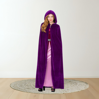 Adults Deluxe Purple Cloak – Fantasy Hooded Robe Fancy Dress The Party Hut | Balloons, Fancy Dress & Party Supplies Cheltenham