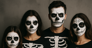 Halloween Skeleton Costumes & Makeup