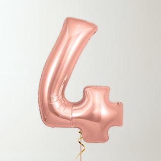 Rose Gold Foil Number Balloons (34” Helium-Filled) 4 The Party Hut | Balloons, Fancy Dress & Party Supplies Cheltenham