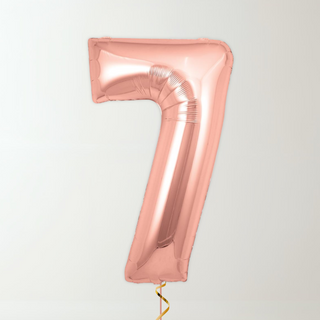 Rose Gold Foil Number Balloons (34” Helium-Filled) 7 The Party Hut | Balloons, Fancy Dress & Party Supplies Cheltenham