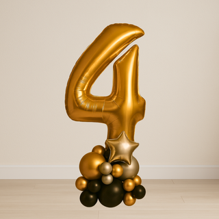 Gold Number Balloon Stacks | 1.5m to 2m – Party Display