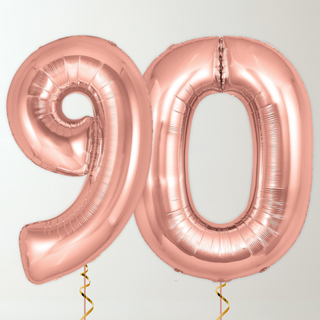 Rose Gold Foil Number Balloons (34” Helium-Filled) 90 The Party Hut | Balloons, Fancy Dress & Party Supplies Cheltenham