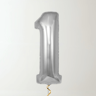 Silver Foil Number Balloons (34” Helium-Filled) 1 The Party Hut | Balloons, Fancy Dress & Party Supplies Cheltenham