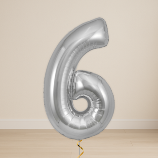 Silver Number Balloons | Foil, 34"