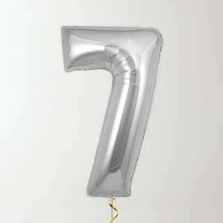 Silver Foil Number Balloons (34” Helium-Filled) 7 The Party Hut | Balloons, Fancy Dress & Party Supplies Cheltenham