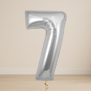 Silver Number Balloons | Foil, 34"