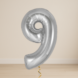Silver Number Balloons | Foil, 34"
