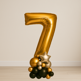 Gold Number Balloon Stacks | 1.5m to 2m – Party Display