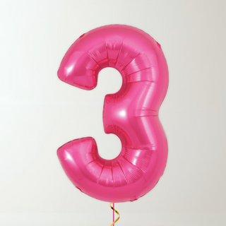 Magenta Pink Foil Number Balloons (34” Helium-Filled) 3 The Party Hut | Balloons, Fancy Dress & Party Supplies Cheltenham