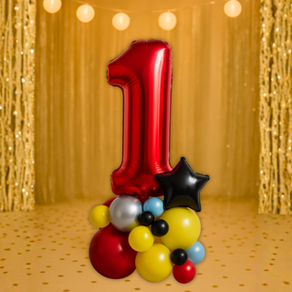 Red Number Balloon Stack – Air-Filled Floor Display – The Party Hut Cheltenham