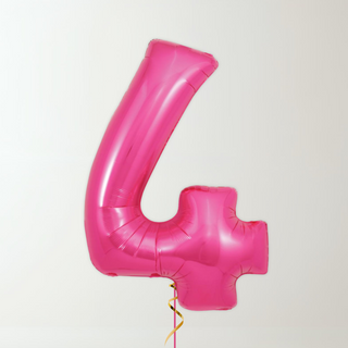 Magenta Pink Foil Number Balloons (34” Helium-Filled) 4 The Party Hut | Balloons, Fancy Dress & Party Supplies Cheltenham