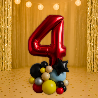 Red Number Balloon Stack – Air-Filled Floor Display – The Party Hut Cheltenham