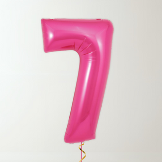 Magenta Pink Foil Number Balloons (34” Helium-Filled) 7 The Party Hut | Balloons, Fancy Dress & Party Supplies Cheltenham