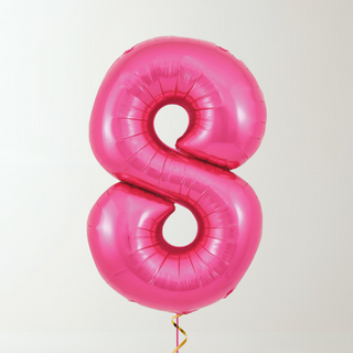 Magenta Pink Foil Number Balloons (34” Helium-Filled) 8 The Party Hut | Balloons, Fancy Dress & Party Supplies Cheltenham
