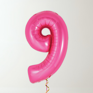 Magenta Pink Foil Number Balloons (34” Helium-Filled) 9 The Party Hut | Balloons, Fancy Dress & Party Supplies Cheltenham