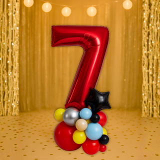 Red Number Balloon Stack – Air-Filled Floor Display – The Party Hut Cheltenham