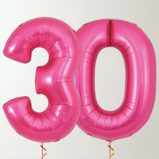 Magenta Pink Foil Number Balloons (34” Helium-Filled) 30 The Party Hut | Balloons, Fancy Dress & Party Supplies Cheltenham