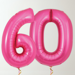 Magenta Pink Foil Number Balloons (34” Helium-Filled) 60 The Party Hut | Balloons, Fancy Dress & Party Supplies Cheltenham