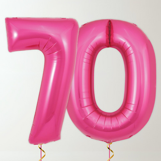 Magenta Pink Foil Number Balloons (34” Helium-Filled) 70 The Party Hut | Balloons, Fancy Dress & Party Supplies Cheltenham