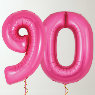 Magenta Pink Foil Number Balloons (34” Helium-Filled) 90 The Party Hut | Balloons, Fancy Dress & Party Supplies Cheltenham