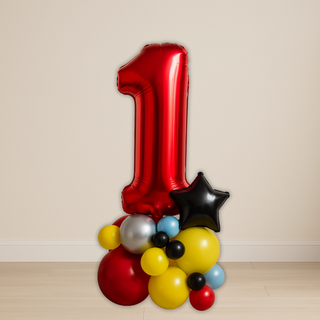 Red Number Balloon Stack | 1.5m to 2m | 0 to 9