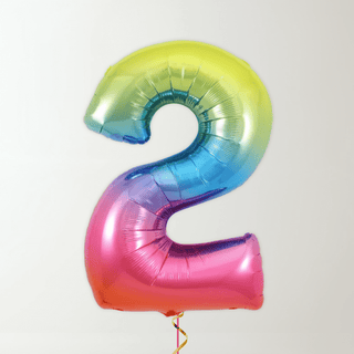 Rainbow Foil Number Balloons (34” Helium-Filled) 2 The Party Hut | Balloons, Fancy Dress & Party Supplies Cheltenham