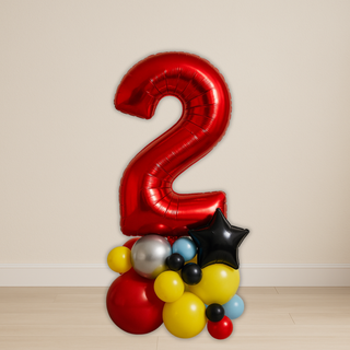 Red Number Balloon Stack | 1.5m to 2m | 0 to 9