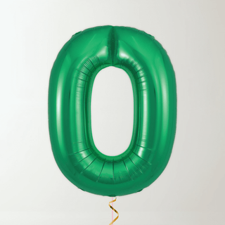 Green Foil Number Balloons (34” Helium-Filled) 0 The Party Hut | Balloons, Fancy Dress & Party Supplies Cheltenham