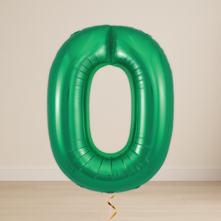 Green Number Balloons | Foil, 34”