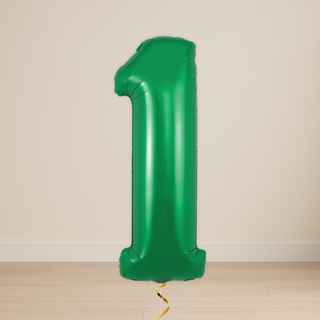Green Number Balloons | Foil, 34”