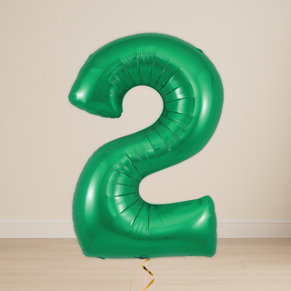 Green Number Balloons | Foil, 34”