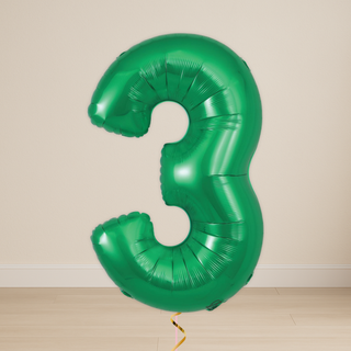 Green Number Balloons | Foil, 34”