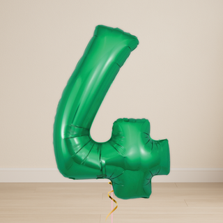 Green Number Balloons | Foil, 34”