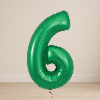 Green Number Balloons | Foil, 34”