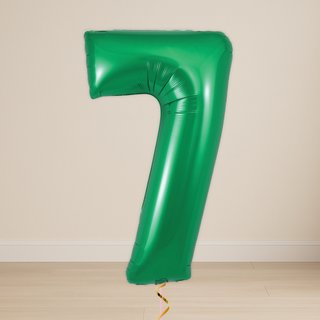 Green Number Balloons | Foil, 34”