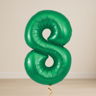 Green Number Balloons | Foil, 34”