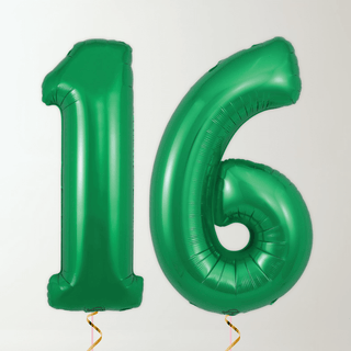 Green Foil Number Balloons (34” Helium-Filled) 16 The Party Hut | Balloons, Fancy Dress & Party Supplies Cheltenham