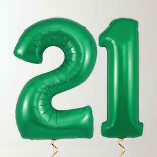 Green Foil Number Balloons (34” Helium-Filled) 21 The Party Hut | Balloons, Fancy Dress & Party Supplies Cheltenham