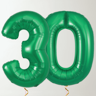 Green Foil Number Balloons (34” Helium-Filled) 30 The Party Hut | Balloons, Fancy Dress & Party Supplies Cheltenham