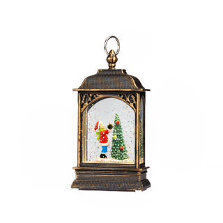 Christmas Snow Globe Tree Ornament – LED Lantern Scene