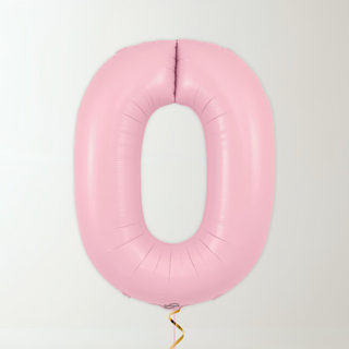 Pastel Pink Foil Number Balloons (34” Helium-Filled) 0 The Party Hut | Balloons, Fancy Dress & Party Supplies Cheltenham