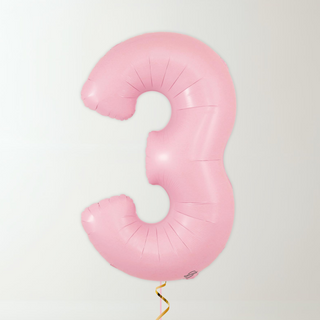 Pastel Pink Foil Number Balloons (34” Helium-Filled) 3 The Party Hut | Balloons, Fancy Dress & Party Supplies Cheltenham