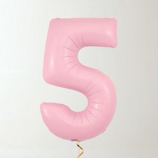 Pastel Pink Foil Number Balloons (34” Helium-Filled) 5 The Party Hut | Balloons, Fancy Dress & Party Supplies Cheltenham