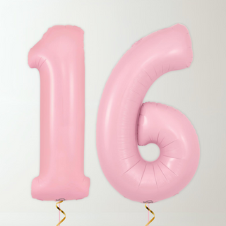 Pastel Pink Foil Number Balloons (34” Helium-Filled) 16 The Party Hut | Balloons, Fancy Dress & Party Supplies Cheltenham