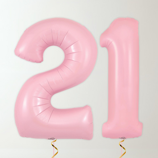 Pastel Pink Foil Number Balloons (34” Helium-Filled) 21 The Party Hut | Balloons, Fancy Dress & Party Supplies Cheltenham