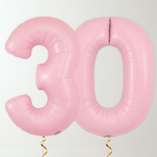 Pastel Pink Foil Number Balloons (34” Helium-Filled) 30 The Party Hut | Balloons, Fancy Dress & Party Supplies Cheltenham