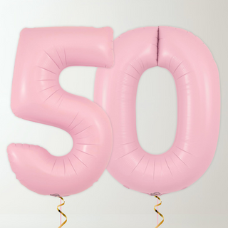 Pastel Pink Foil Number Balloons (34” Helium-Filled) 50 The Party Hut | Balloons, Fancy Dress & Party Supplies Cheltenham