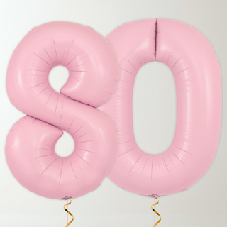 Pastel Pink Foil Number Balloons (34” Helium-Filled) 80 The Party Hut | Balloons, Fancy Dress & Party Supplies Cheltenham