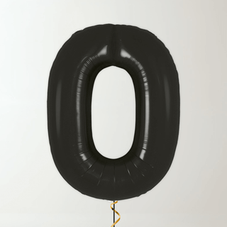 Black Foil Number Balloons (34” Helium-Filled) 0 The Party Hut | Balloons, Fancy Dress & Party Supplies Cheltenham
