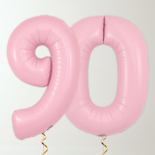Pastel Pink Foil Number Balloons (34” Helium-Filled) 90 The Party Hut | Balloons, Fancy Dress & Party Supplies Cheltenham